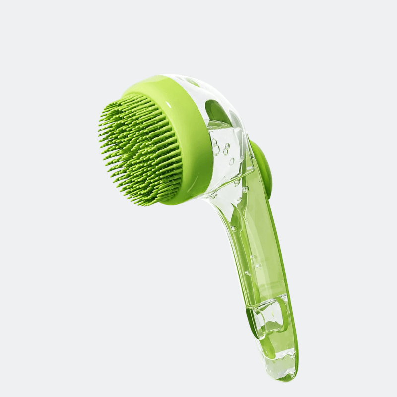PetGlow - Szczotka do kąpieli zwierząt z dozownikiem szamponu